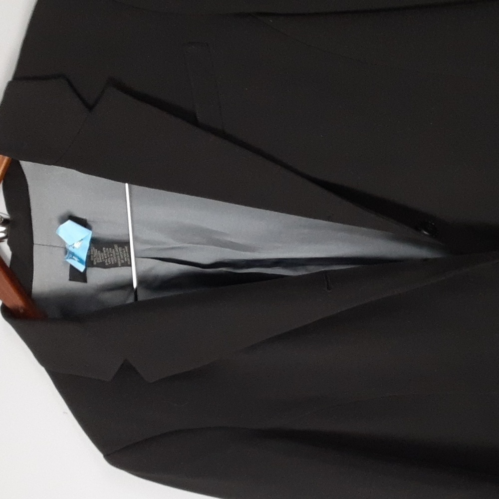 The Limited Double Breasted Black Fitted Stretch Blazer Suit Jacket - Picture 3 of 10